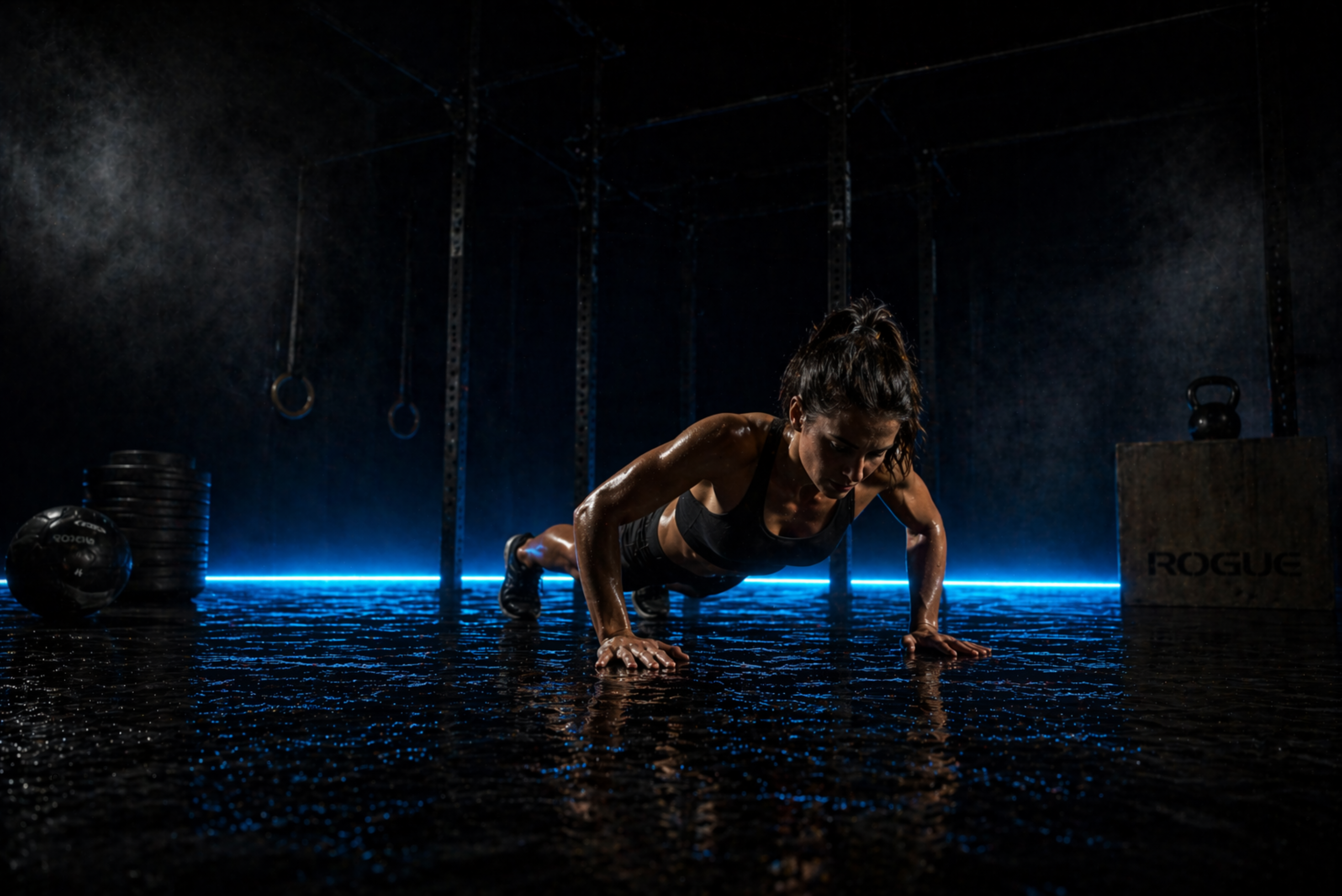 Atleta entrenando fuerza